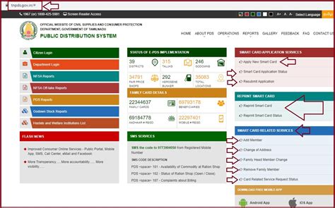 changing address in smart card|ration card address change status.